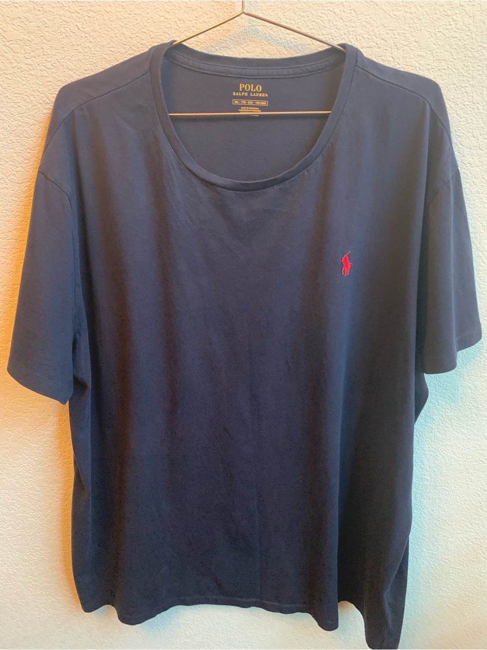 Polo by Ralph Lauren Navy Crew Neck T-Shirt with Red Pony Logo